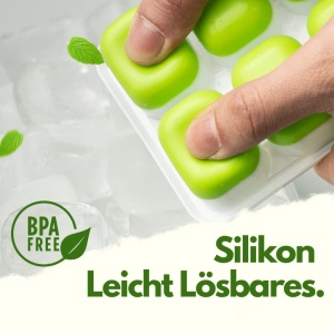 Set 4 forme pentru gheata, o caserola si un scafa AcrossSea, silicon, alb/verde/transparent
