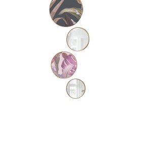 Set 4 tablouri decorative cu rama lemn masiv, cadru 1.5 cm, 45x45 cm + 36x36 cm + 27x27 cm + 1 piesa, multicolor - Verificat A · Re-Bloom - Img 2