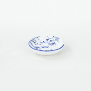 Set 6 farfurii inalte Lochearn, ceramica, alb/albastru, 13 x 13 x 3,3 cm