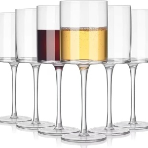 Set 6 pahare vin Quasar & Co., model drept, 400 ml, sticla, transparent - Img 1