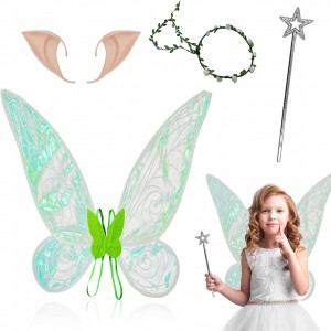 Set costum din 4 piese pentru carnaval Ygache, verde, 40 cm - Img 1