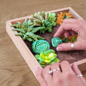 Set creatie Wood & Craft - Succulents, 21*21cm - Energy - Img 3