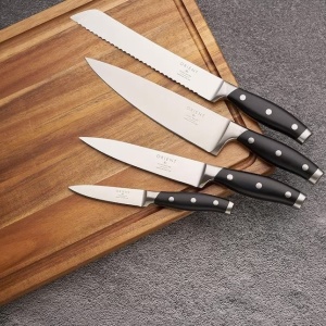 Set cutite de bucatarie Orient, Origin Series, 4 piese, din otel inoxidabil german X50 Ultra +, negru, Resigilat, Grad A - Img 2