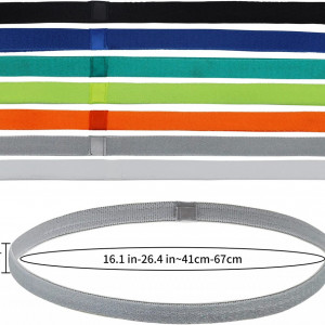 Set de 10 benzi elastice pentru par SHEPIN, multicolor, poliester/silicon, 41 - 67 cm - Img 6