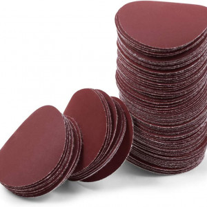 Set de 100 de discuri abrazive Leontool, oxid de aluminiu, rosu, 1200, 5,5 cm - Img 1