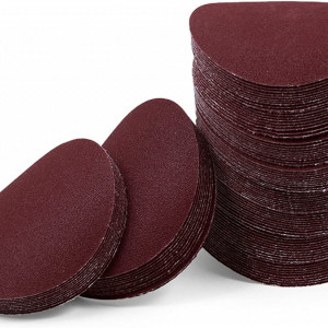 Set de 100 de discuri abrazive Leontool, oxid de aluminiu, rosu, 180, 7,5 cm - Img 1