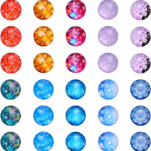 Set de 100 fulgi pentru decor Exceart, multicolor, sticla, 1 x 1 cm - Img 3