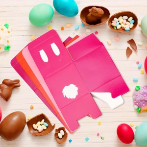 Set de 12 cutii pentru prajituri Qpout, hartie, multicolor, 7,5 x 7,5 x 7,5 cm