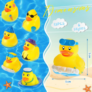 Set de 12 ratuste pentru piscina iShabao, plastic, galben, 5 x 5 cm - Img 4