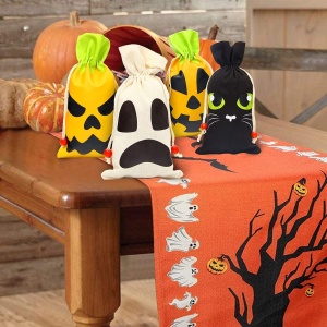 Set de 12 saci pentru Halloween Joyin, panza, multicolor, 21.5 x 12 cm