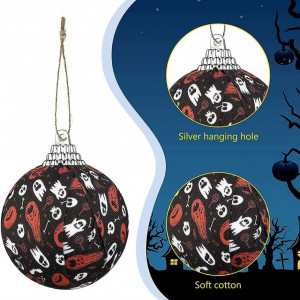 Set de 16 globuri pentru Halloween Haugo, multicolor, spuma/textil, 5 cm - Img 5
