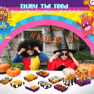 Set de 160 de tavi pentru bomboane de Halloween Nuenen, multicolor, hartie, 12,9 x 8,1 x 4,3 cm - Img 7