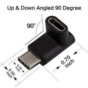 Set de 2 adaptoare USB C mama la USB C tata Oxsubor, metal/plastic, negru/argintiu