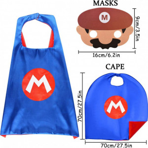 Set de 2 costume pentru copii Miotlsy, model Mario, satin/pasla, multicolor, 70 x 70 cm - Img 6