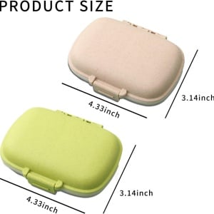 Set de 2 cutii pentru medicamente Fiawe, plastic, alb/verde, 10,9 x 7,9 cm