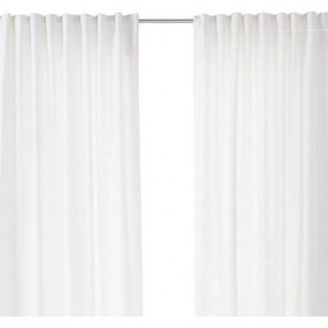 Set de 2 draperii albe Sawashi, 138x250 cm