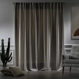 Set de 2 draperii Lilijan Home & Curtain, poliester, gri, 140 x 400 cm