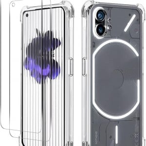  Set de 2 folii pentru ecran si husa de protectie pentru Nothing Phone 1, NEWZEROL, TPU, transparent, 5.8 inchi