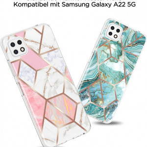 Set de 2 huse de protectie pentru Samsung Galaxy A22 5G Anshow, TPU, multicolor, 6,6 inchi - Img 7