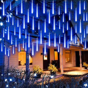 Set de 2 instalatii pentru Craciun Grandisk, 144 LED-uri, albastru, 30 cm - Img 6