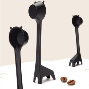 Set de 2 linguri pentru cafea Hoshen, plastic, negru, 18,5 x 4,5 cm - Img 4