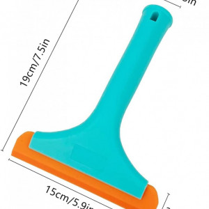 Set de 2 raclete COMBLUE, plastic/silicon, albastru/portocaliu, 15 x 19 cm - Img 2