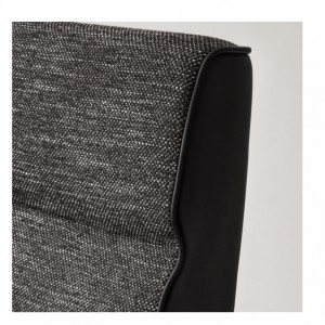 Set de 2 scaune Abenra otel/material textil, negru, 46 x 101 x 64 cm - Img 2