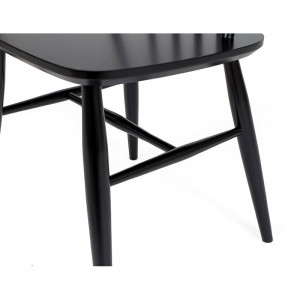 Set de 2 scaune Ascella, lemn masiv, negru, 81 x 42,5 x 45 cm - Img 7