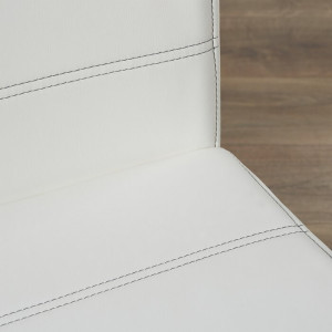 Set de 2 scaune Herbert, argintii/albe, 98 x 43 x 59 cm - Img 4
