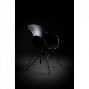 Set de 2 scaune Malaga, negru, 52 x 58 x 85 cm - Img 6