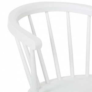 Set de 2 scaune Megan, lemn masiv, alb, 53 x 76 x 52 cm - Img 3