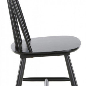 Set de 2 scaune Milas, lemn masiv, negru, 52 x 93 x 45 cm - Img 4