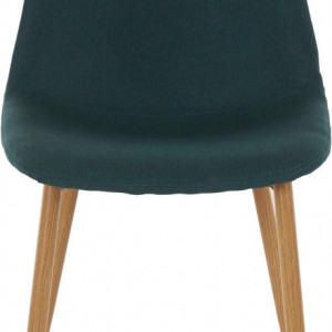 Set de 2 scaune Miller, tesatura/metal/decor stejar, verde inchis, 44x52x87 cm - Img 7