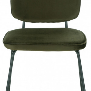 Set de 2 scaune tapițate din catifea Jasper, verde padurar - Img 6