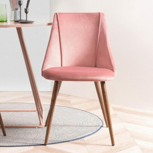 Set de 2 scaune Tyrell, metal, roz, 83 x 45 x 52 cm - Img 3