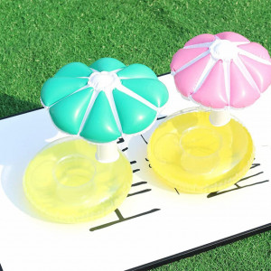 Set de 2 suporturi pentru bauturi la piscina LEXISONG-Zgr, PVC, roz/albastru, 26 x 25 cm - Img 5