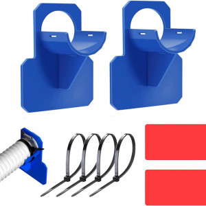 Set de 2 suporturi pentru furtun la piscina VDYXEW, plastic, albastru, 2 x 30 - 37 mm