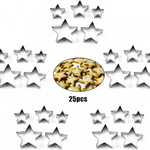 Set de 25 forme pentru prajituri MsdeBersSKER, otel inoxidabil, argintiu, 7,5 x 7 cm - Img 3