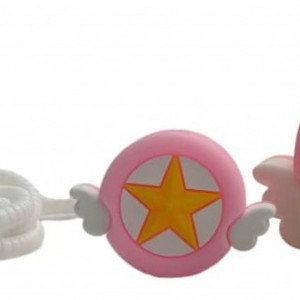 Set de 3 accesorii de protectie a cablului de incarcare Enzuis, PVC, roz/alb/galben
