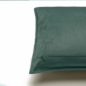 Set de 3 fete de perna TAN. TOMI, catifea, turcoaz inchis, 50 x 50 cm - Img 6