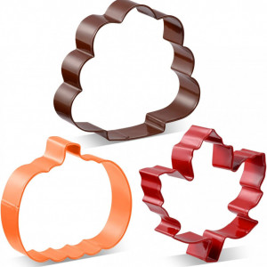 Set de 3 forme pentru biscuiti KENIAO, otel inoxidabil, multicolor, 8,6 x 10,4 cm / 9 x 8,7 cm / 7,4 x 8,6 cm