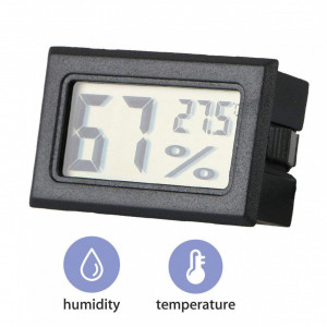 Set de 3 mini termometre digitale XLKJ, ecran LCD, plastic, negru, 28,6 x 48 x 15,2 mm - Img 4