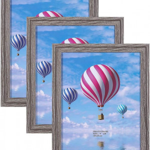 Set de 3 rame foto Metrekey, lemn, natur, 20 x 25 cm - Img 1