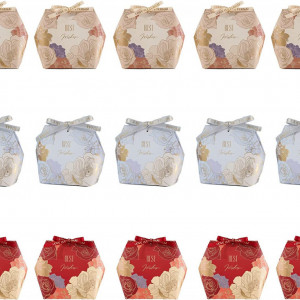 Set de 30 de cutii pentru cadouri JinSu, hartie, multicolor, 10 x 10 x 5 cm
