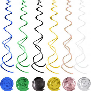 Set de 36 spirale suspendate pentru petrecere Nuwiq, multicolor, folie, 70 cm