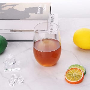 Set de 4 pahare de vin Wisolt, plastic, transparent, 450 ml, 8,5 x 11,5 x 9,5 cm - Img 5