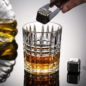 Set de 4 pahare de whisky SkySnow, sticla, transparent, 10 X 8,1 cm, 320 ml - Img 2