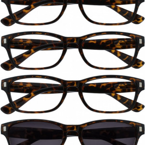 Set de 4 perechi de ochelari de vedere Opulize, maro/negru, marimea 3.5