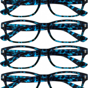 Set de 4 perechi de ochelari pentru citit Opulize, albastru, +2.00