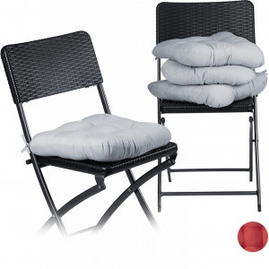 Set de 4 perne pentru scaun Symple Stuff, poliester, gri, 10 x 40 x 40 cm - Img 1
